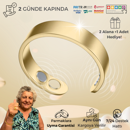 Aura® Manyetik Terapi Yüzüğü: Vücuttaki Ağrı ve Stresi Manyetik Güçle Geride Bırak!