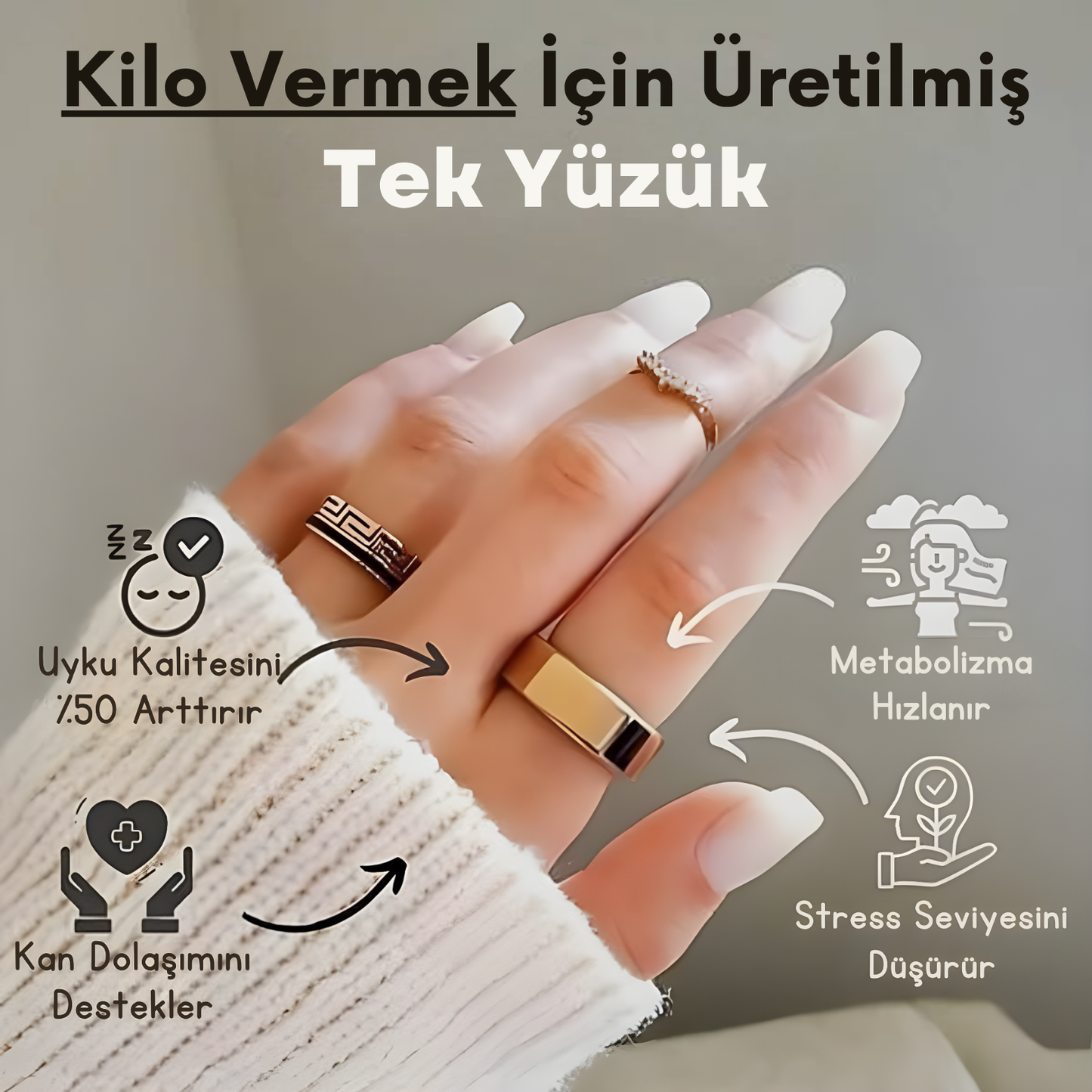 Aura® Magnetoterapi Kilo Verme Yüzüğü
